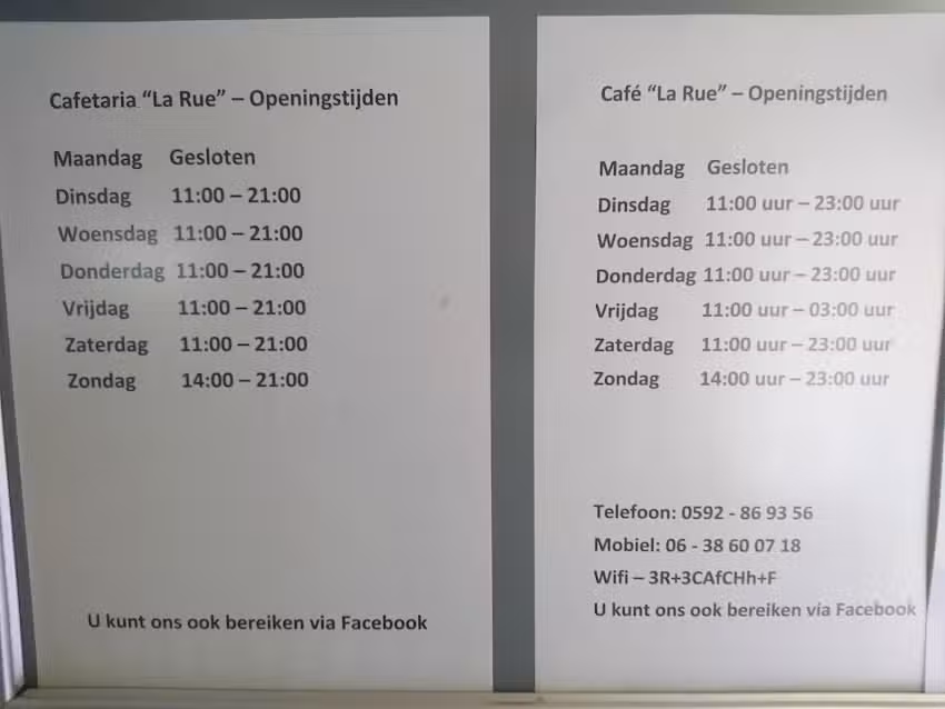 caf&eacute; cafetaria &ldquo;la rue&rdquo;